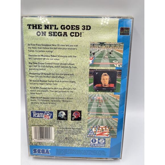 Joe Montana's NFL Football (Sega CD, 1993) CIB Complete Manual Tested - Picture 2 of 6